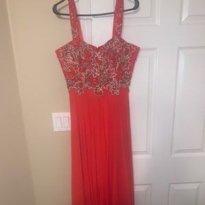 Red formal dress